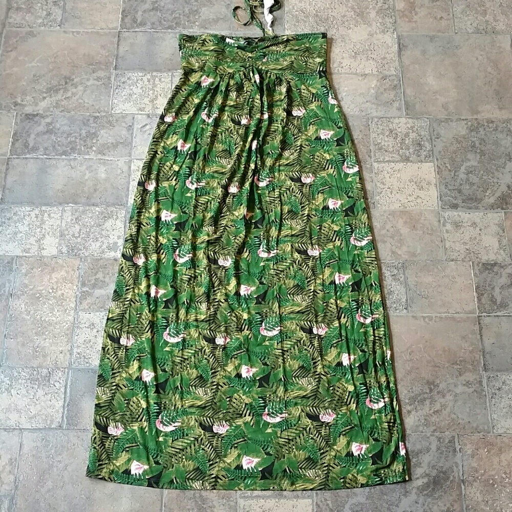 Mark { Avon } palm floral maxi dress size large NWOT